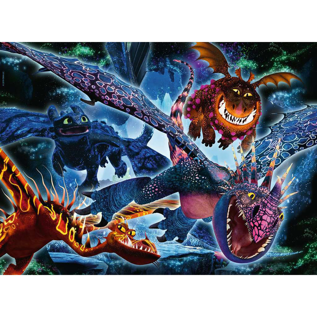 Ravensburger Puzzle - Leuchtende Dragons, 100 Teile XXL