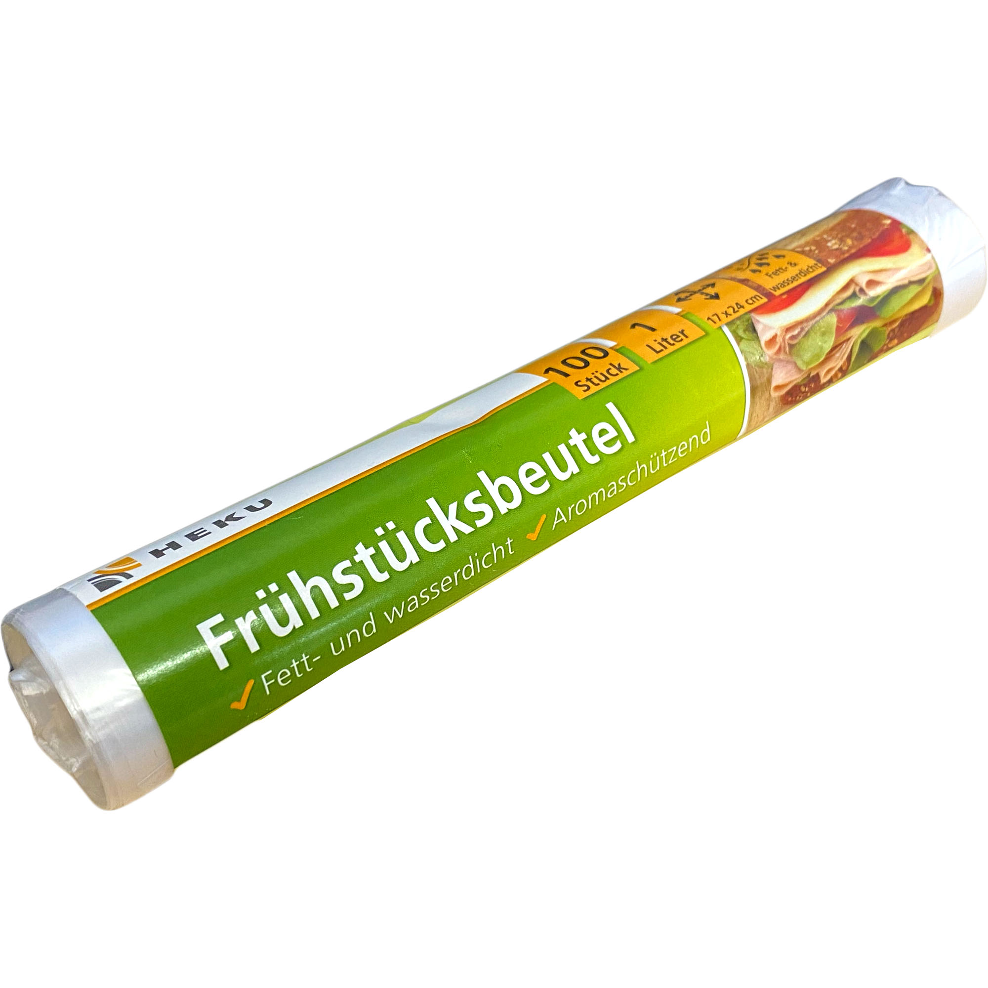 HEKU Frühstücksbeutel 100 Stück, 1l, 17x24cm