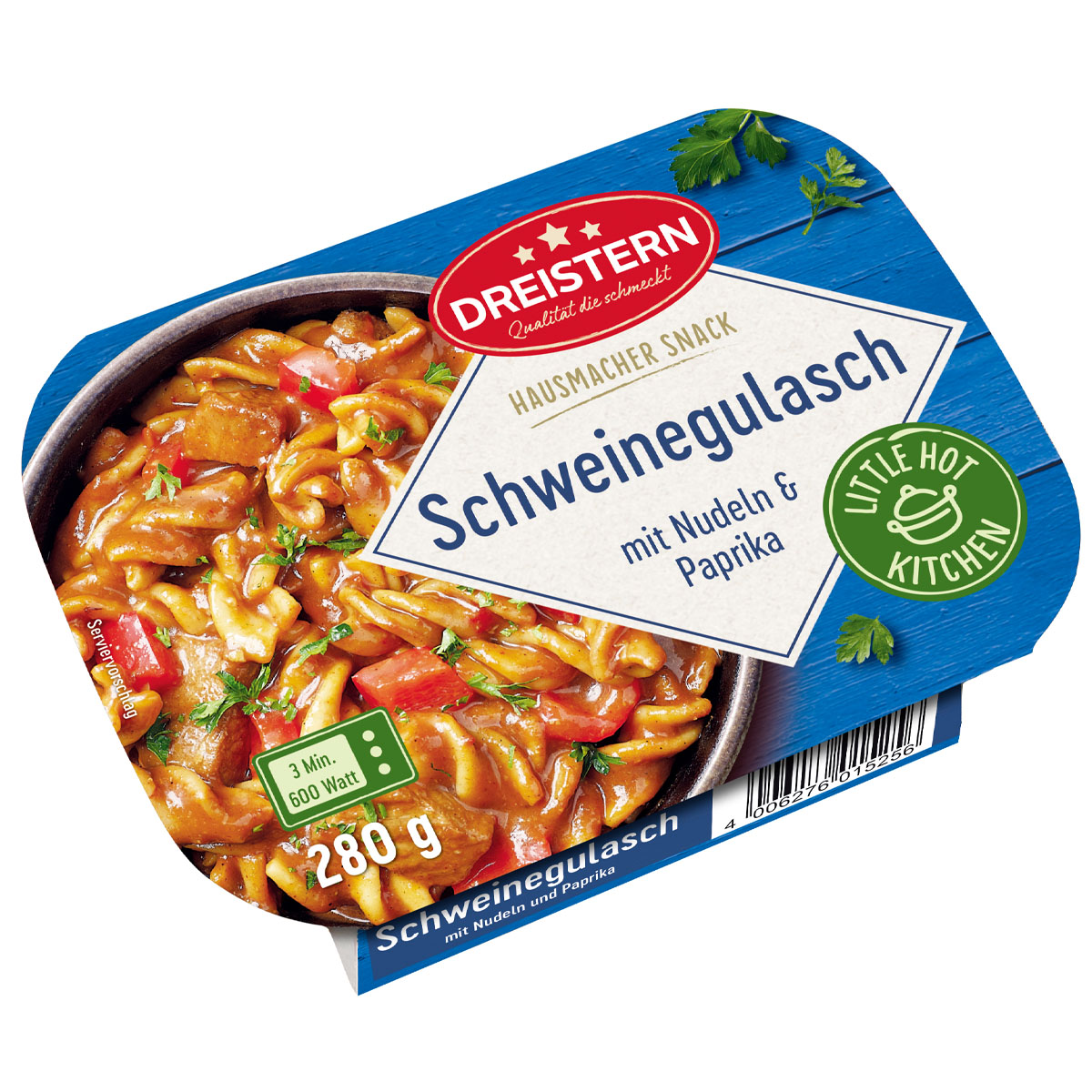 DREISTERN Schweinegulasch mit Nudeln & Paprika 280g