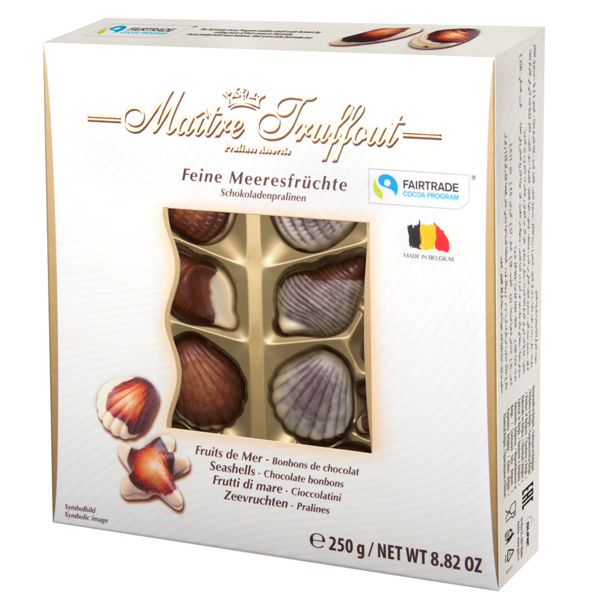 MÂITRE TRUFFOUT Feine Meeresfrüchte Schokoladenpralinen 250g