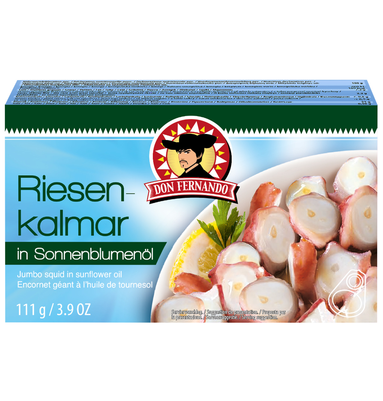 DON FERNANDO - Riesenkalmar in Sonnenblumenöl 111g/72g