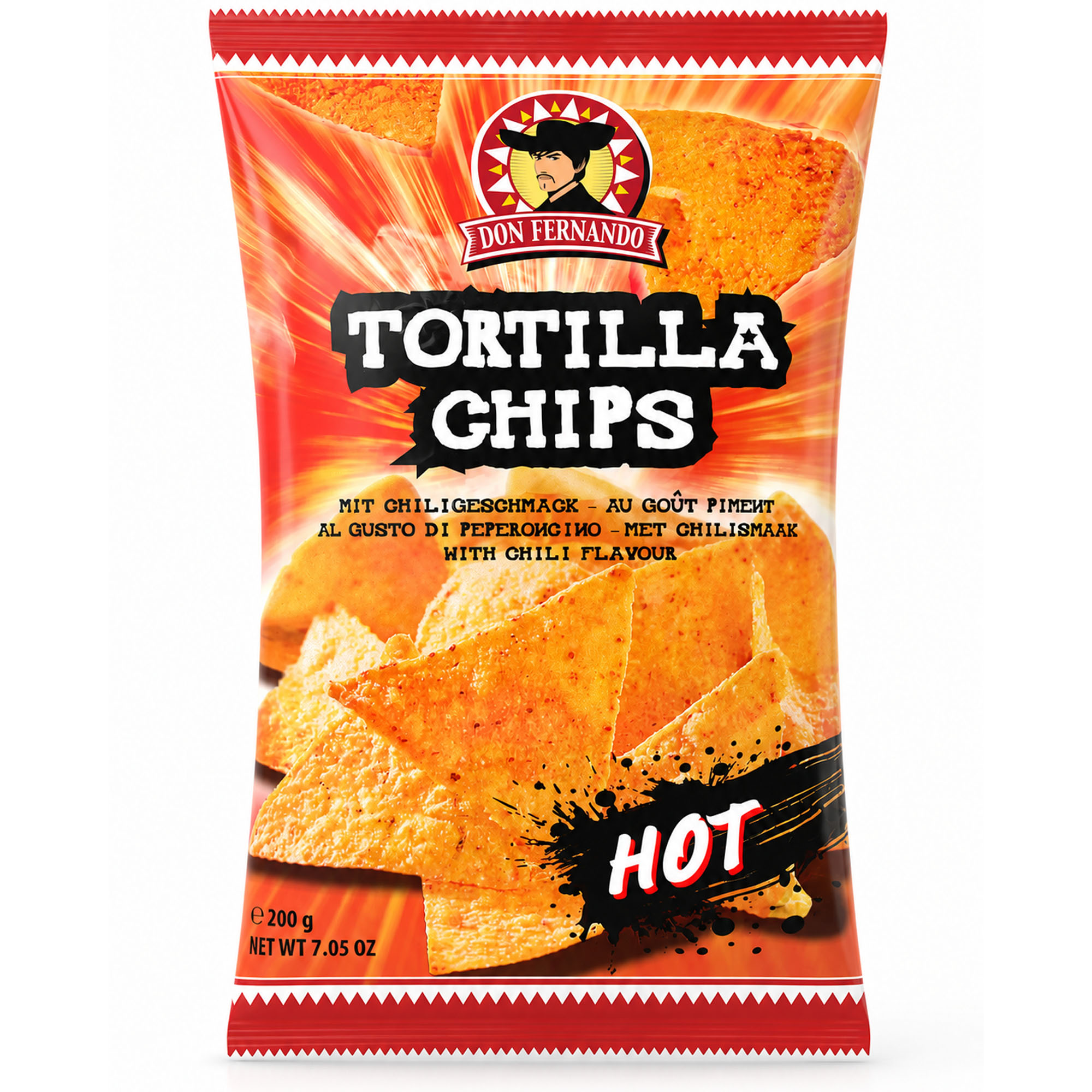 DON FERNANDO Tortilla Chips Hot 200g