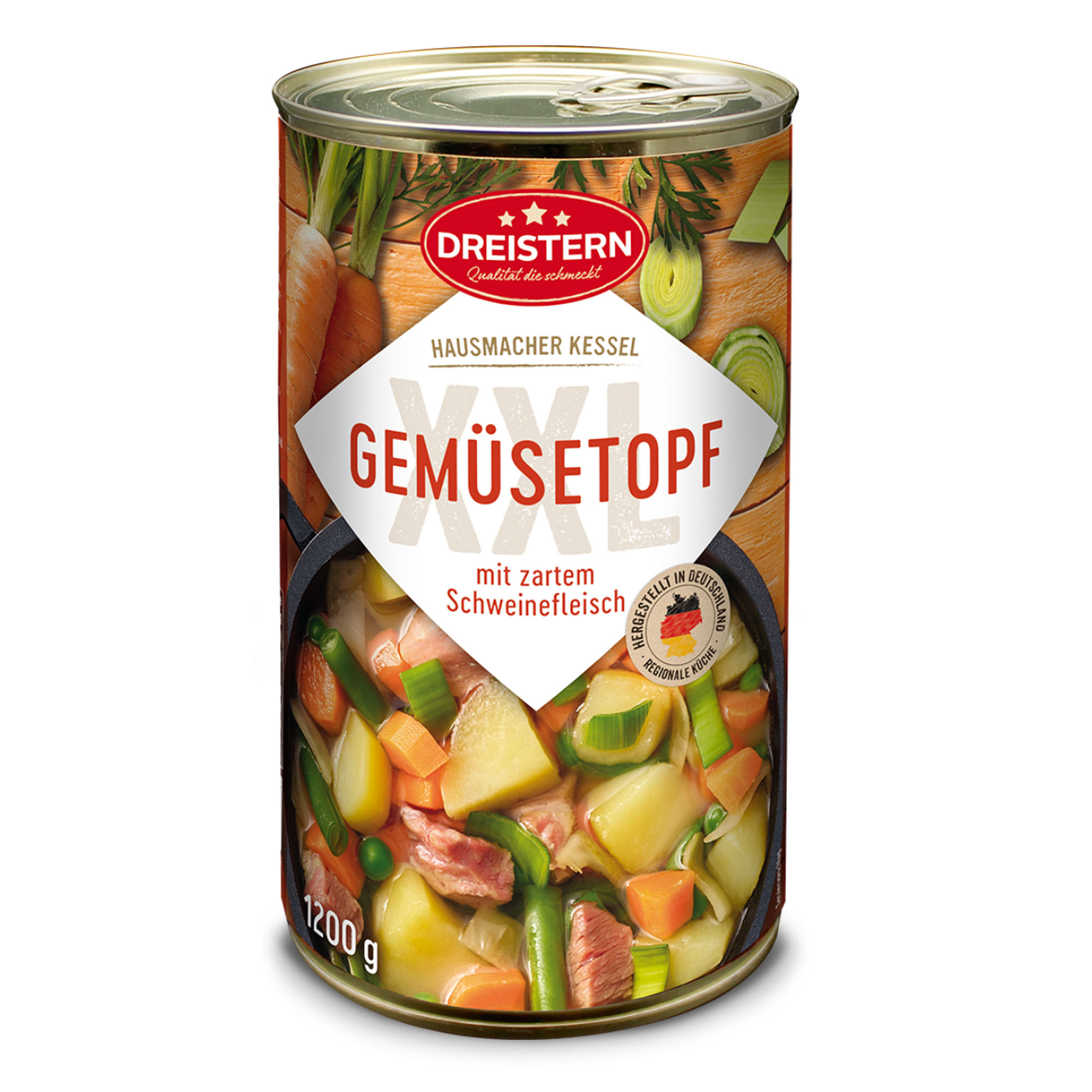 DREISTERN Gemüsetopf mit zartem Schweinefleisch 1200g