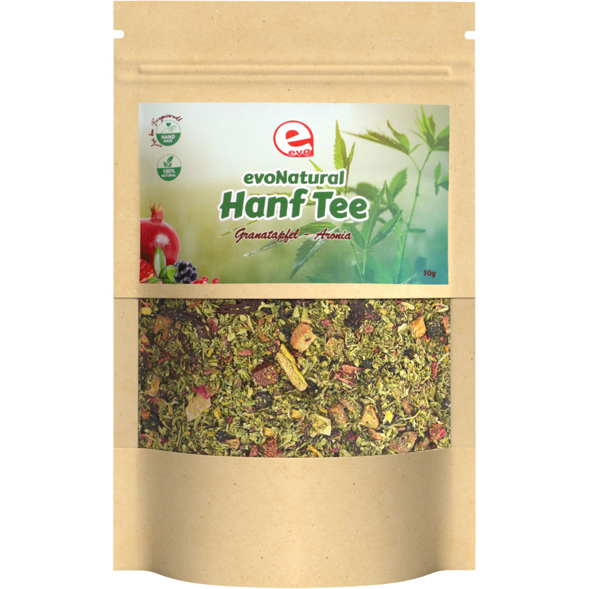 EVO NATURAL Hanf Tee Granatapfel Aronia 50g