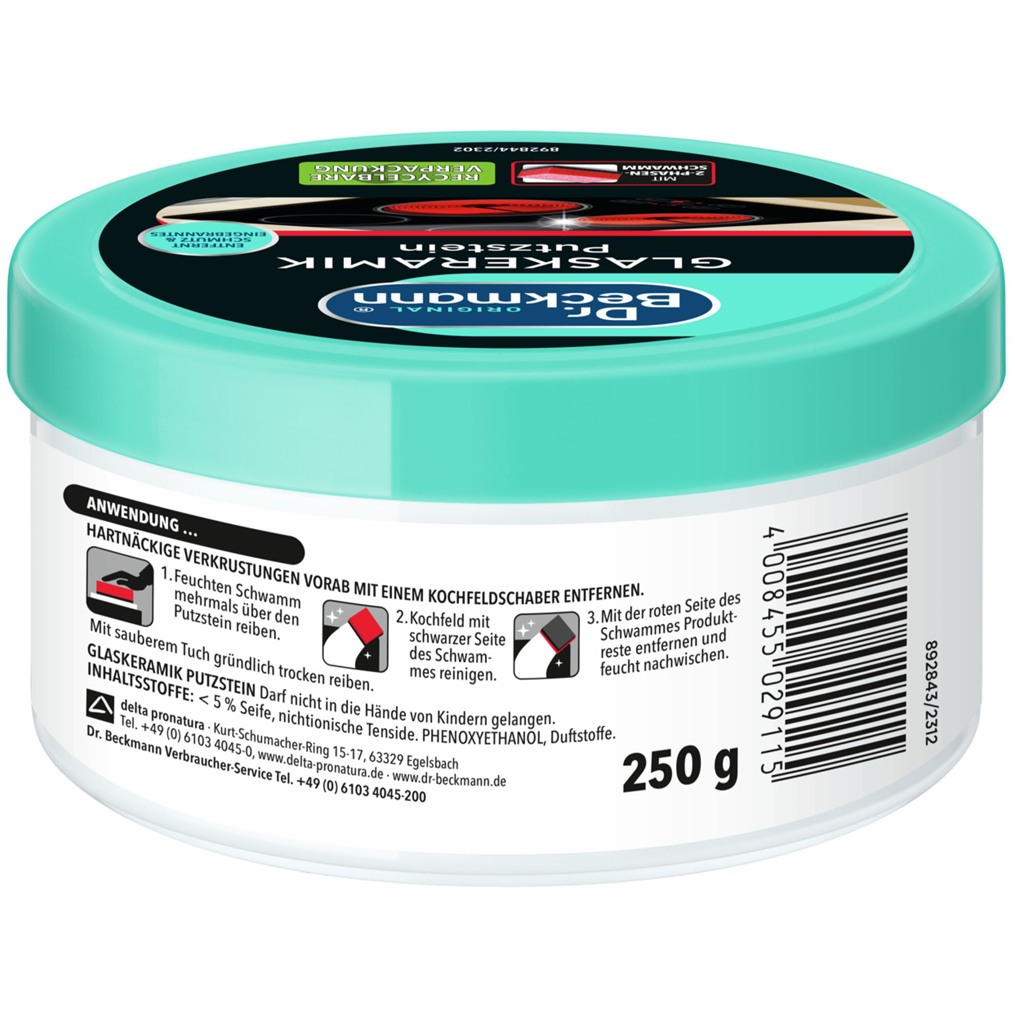 DR. BECKMANN Glaskeramik Putzstein 250g