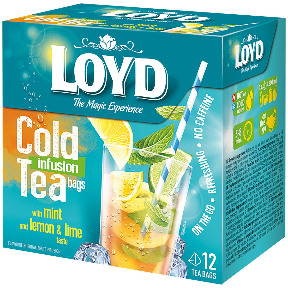 LOYD Cold infusion Tea bags Mint & Lemon-Lime taste 12x2,5g