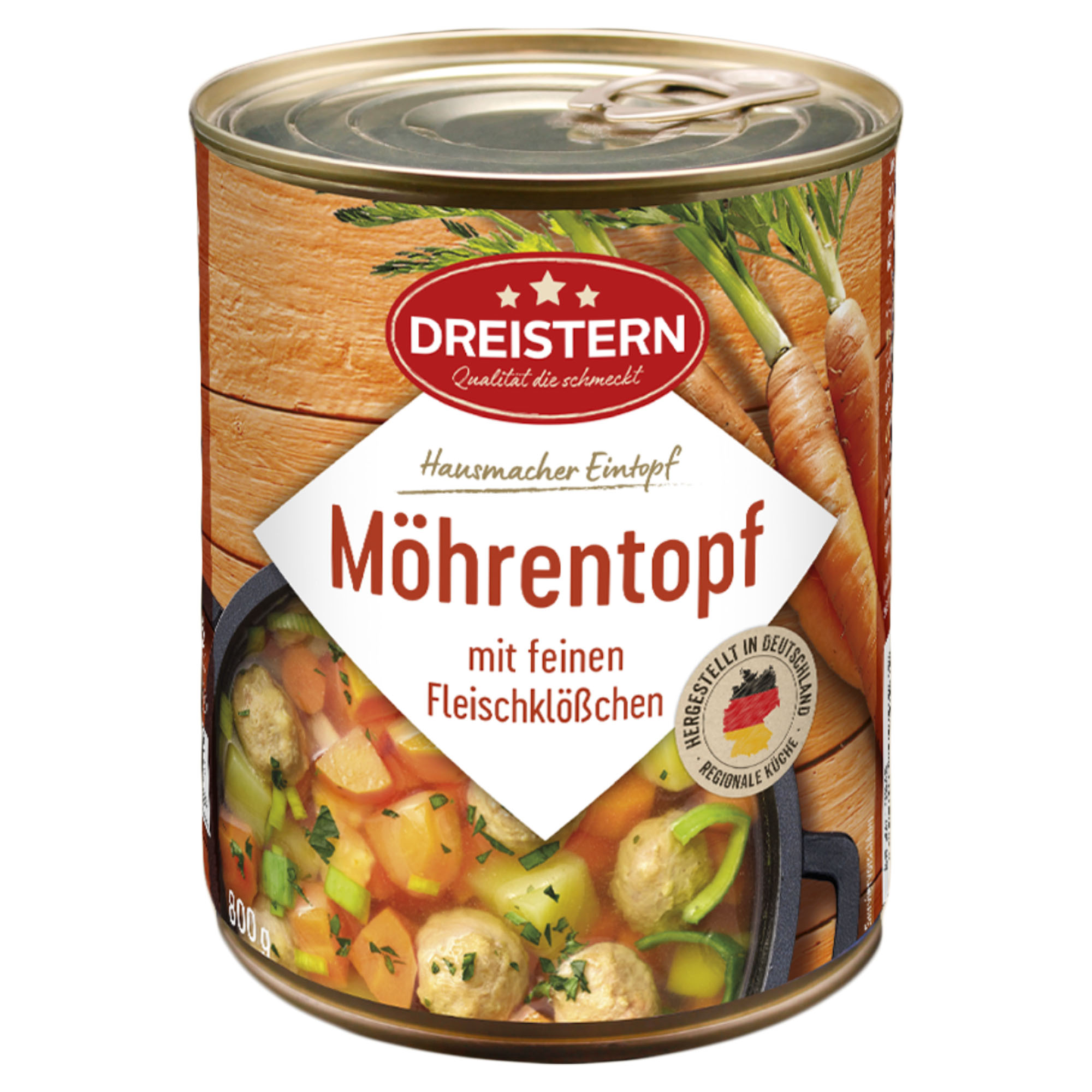 DREISTERN Möhrentopf mit feinem Fleischklößchen 800g