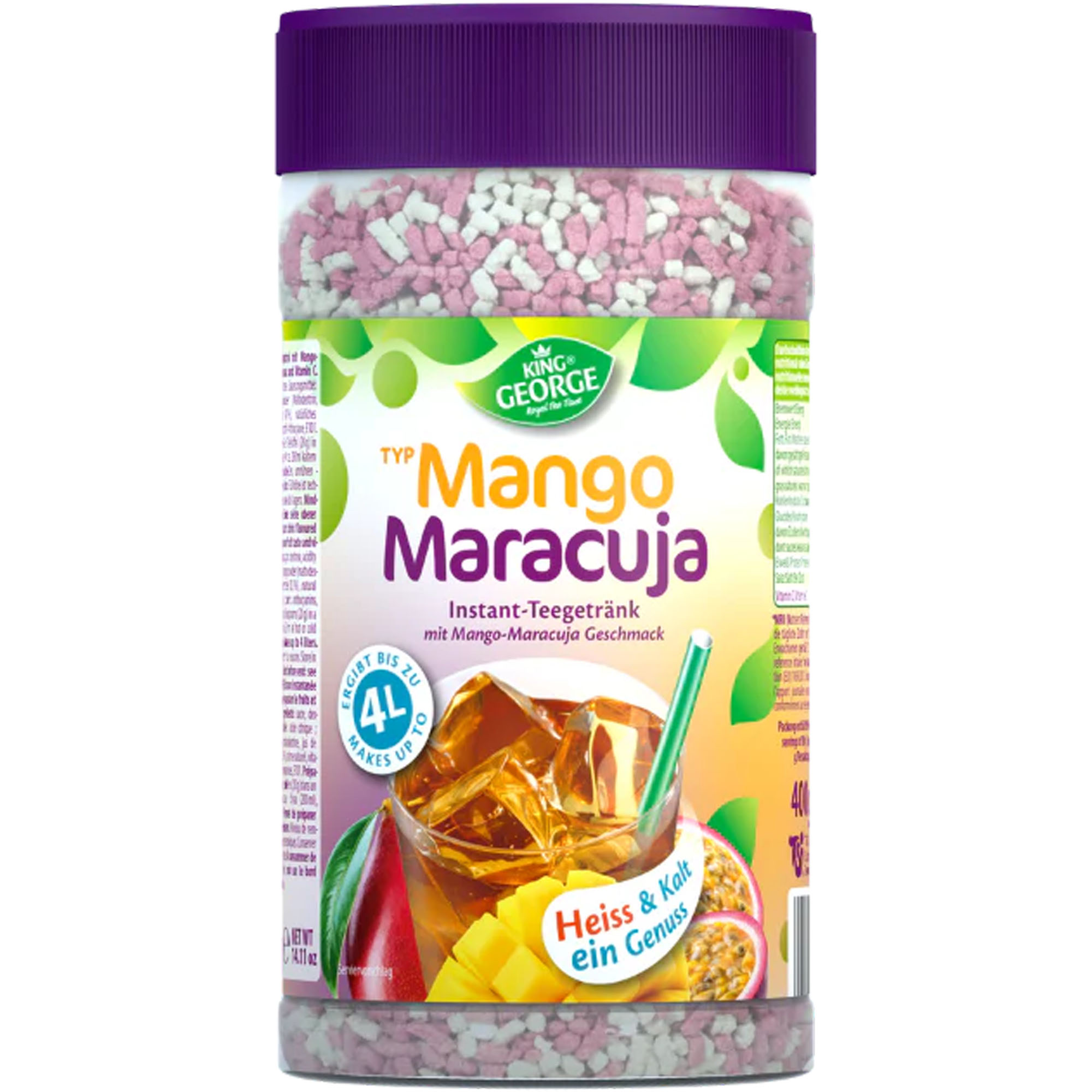 KING GEORGE Instantgetränk Typ Mango Maracuja 400g