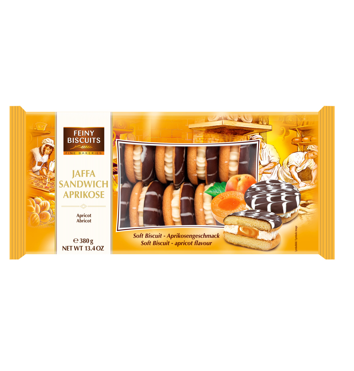 FEINY BISCUITS - Jaffa Sandwich Aprikose 380g