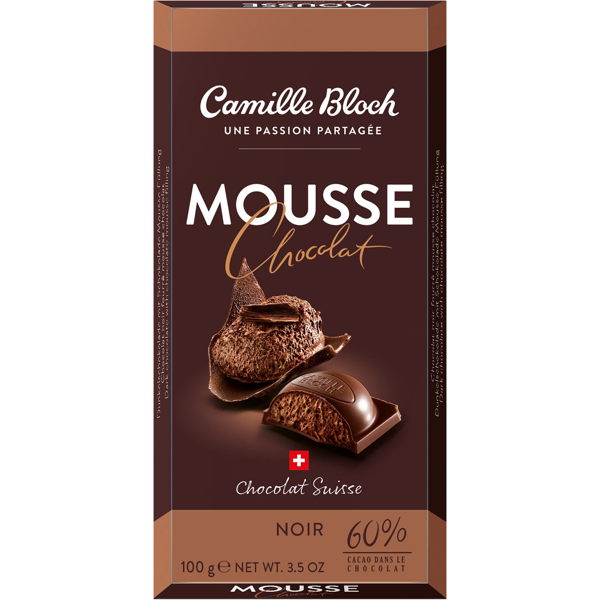 CAMILLE BLOCH Mousse Chocolat Noir 60% 100g