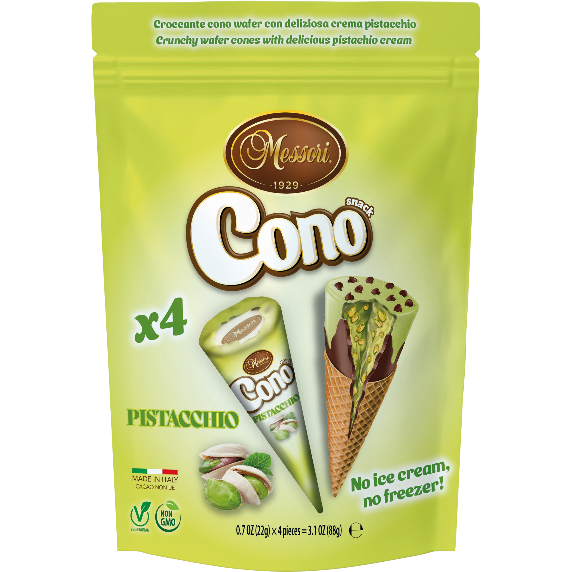 MESSORI Cono Snack Pistacchio 4x22g (88g)