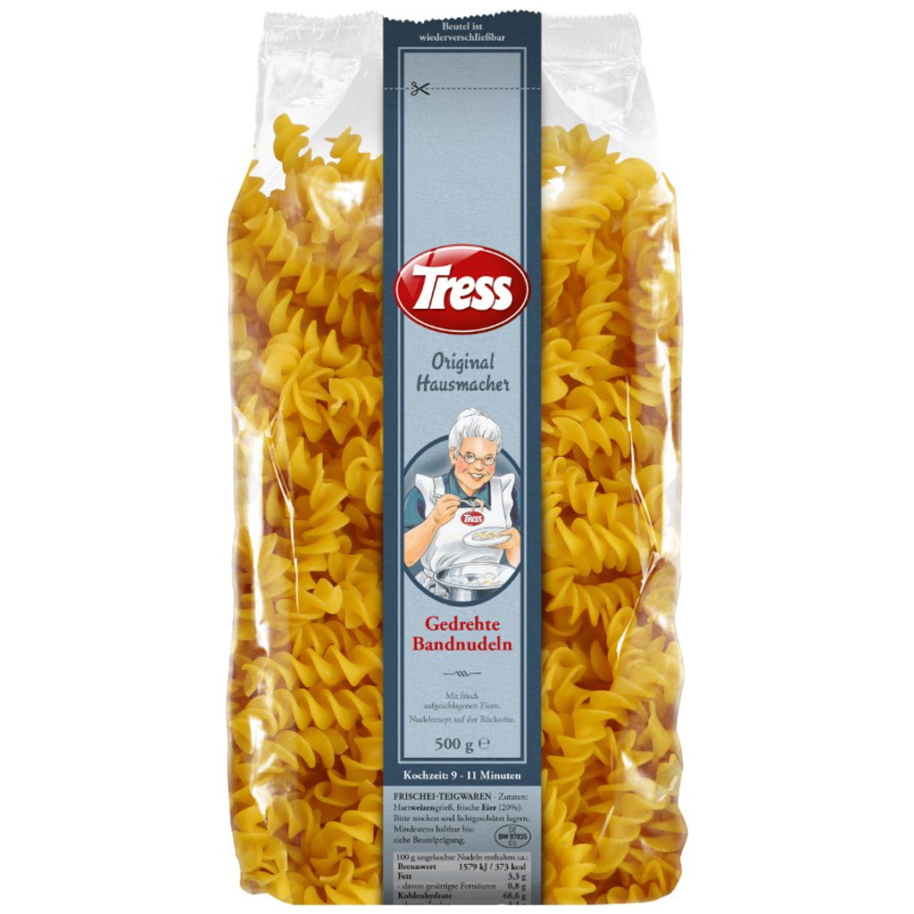 TRESS - Original Hausmacher Gedrehte Bandnudeln 500g