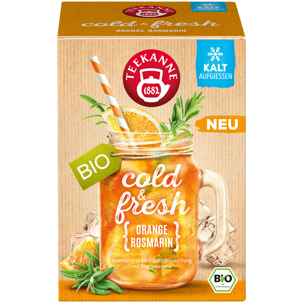 TEEKANNE cold & fresh Bio Orange-Rosmarin 15er