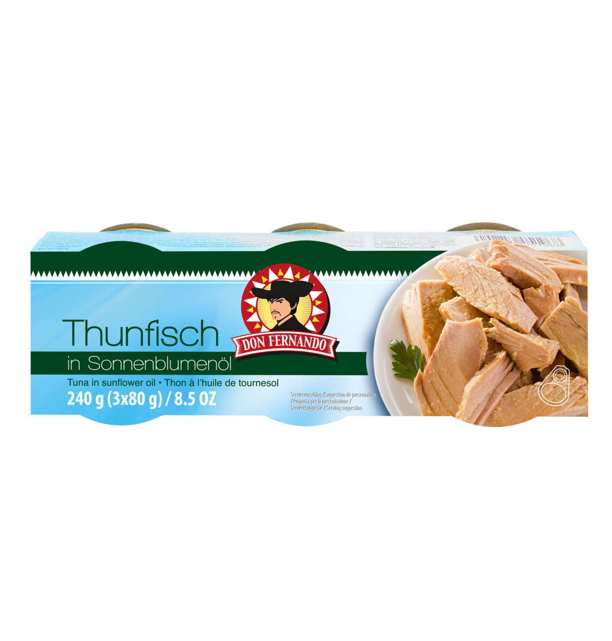 DON FERNANDO - Thunfisch in Sonnenblumenöl 3x80g
