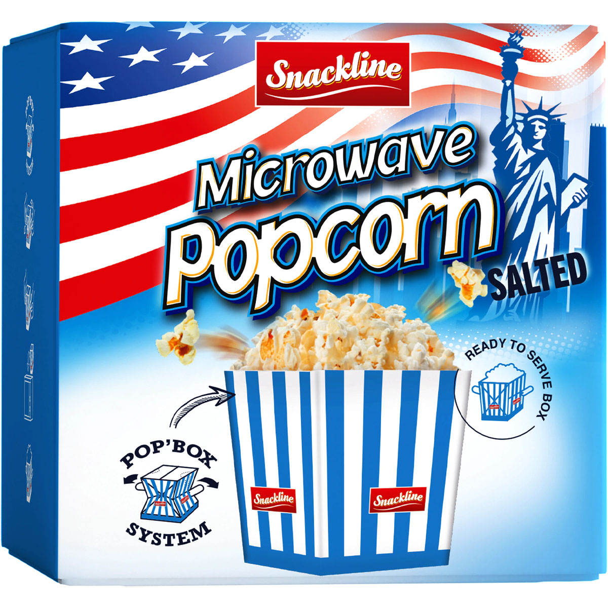 SNACKLINE - Microwave Popcorn Salted 2x100g