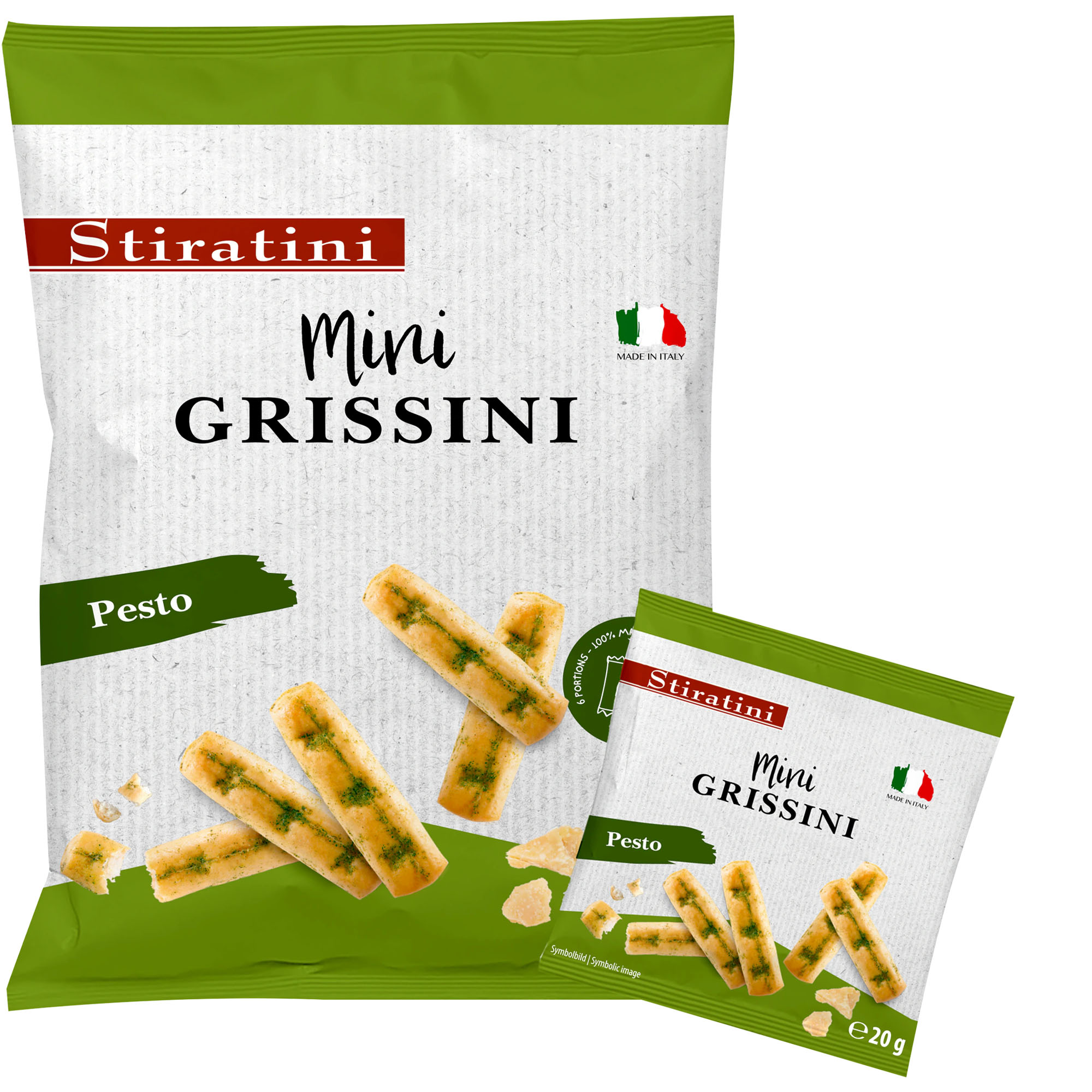 STIRATINI Mini Grissini Pesto 6x20g (120g)