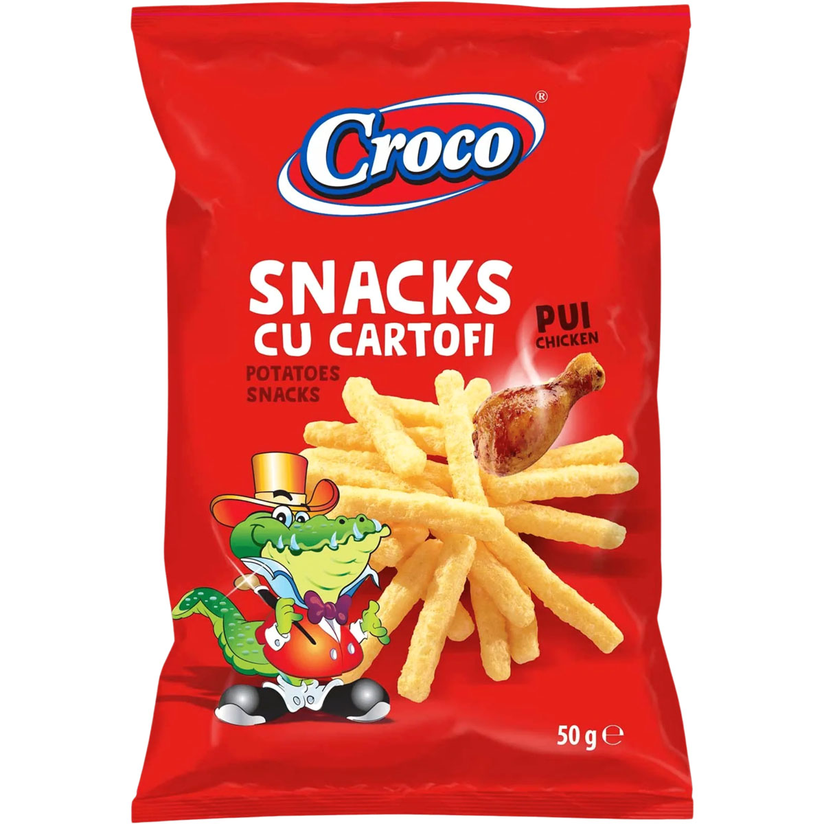 CROCO Snacks mit Kartoffel & Hähnchengeschmack 50g