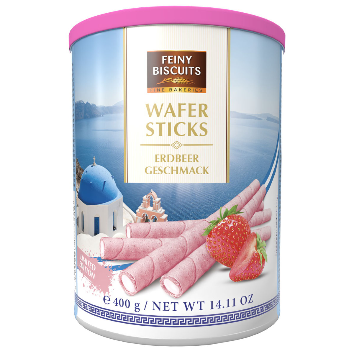 FEINY BISCUITS Wafer Sticks Erdbeer Geschmack 400g