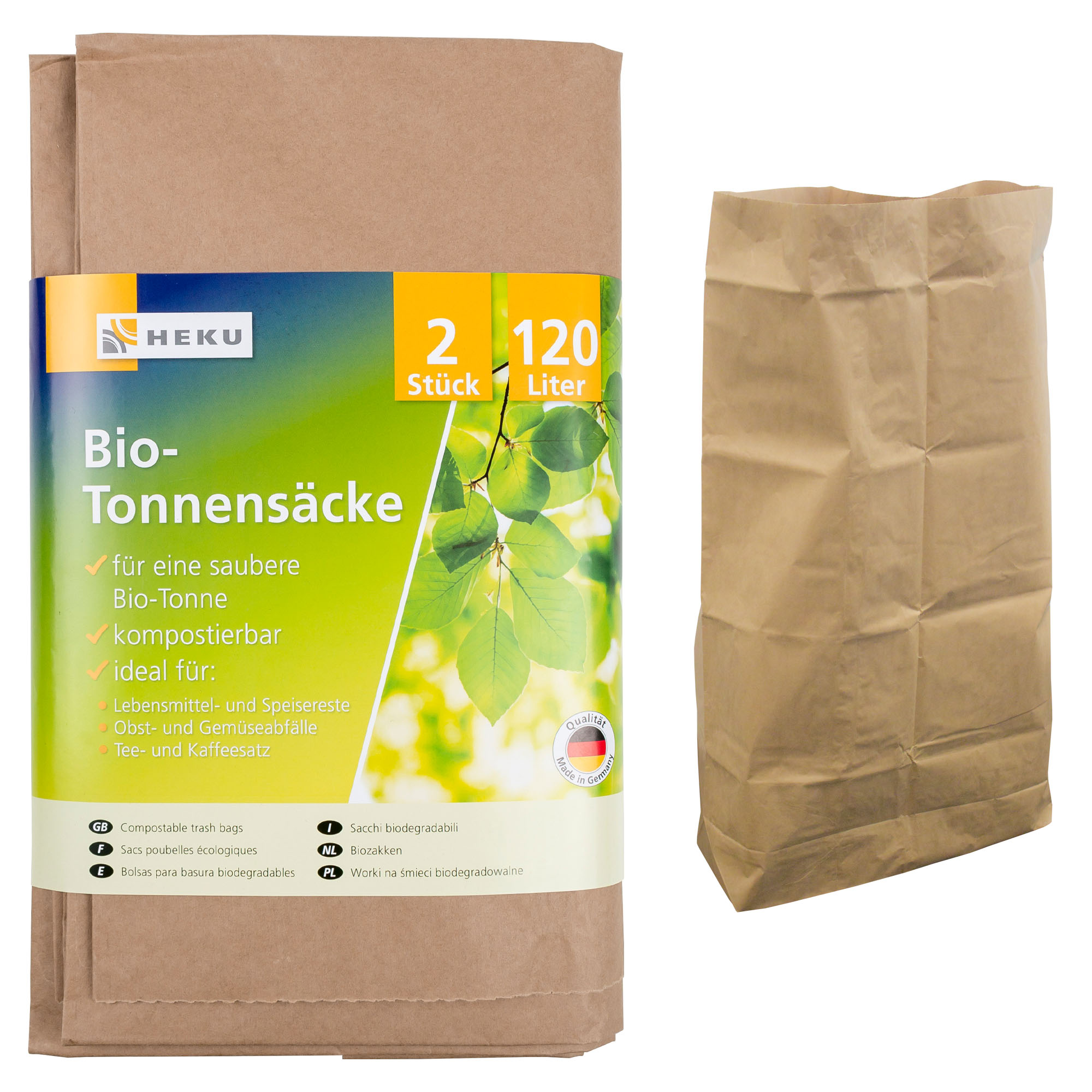 HEKU Bio-Tonnensäcke 120l, 2 Stück