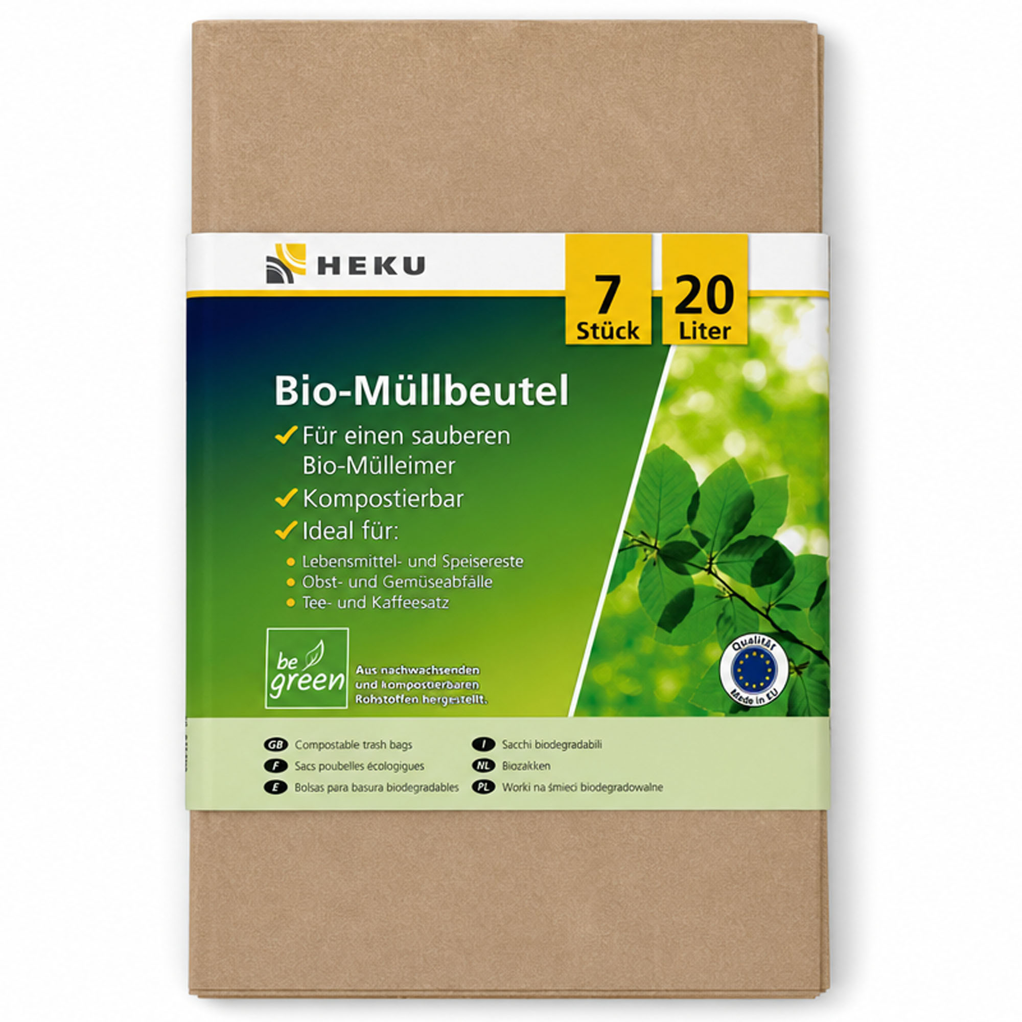 HEKU Bio-Müllbeutel 20l, 7 Stück, 29 + 15x46cm