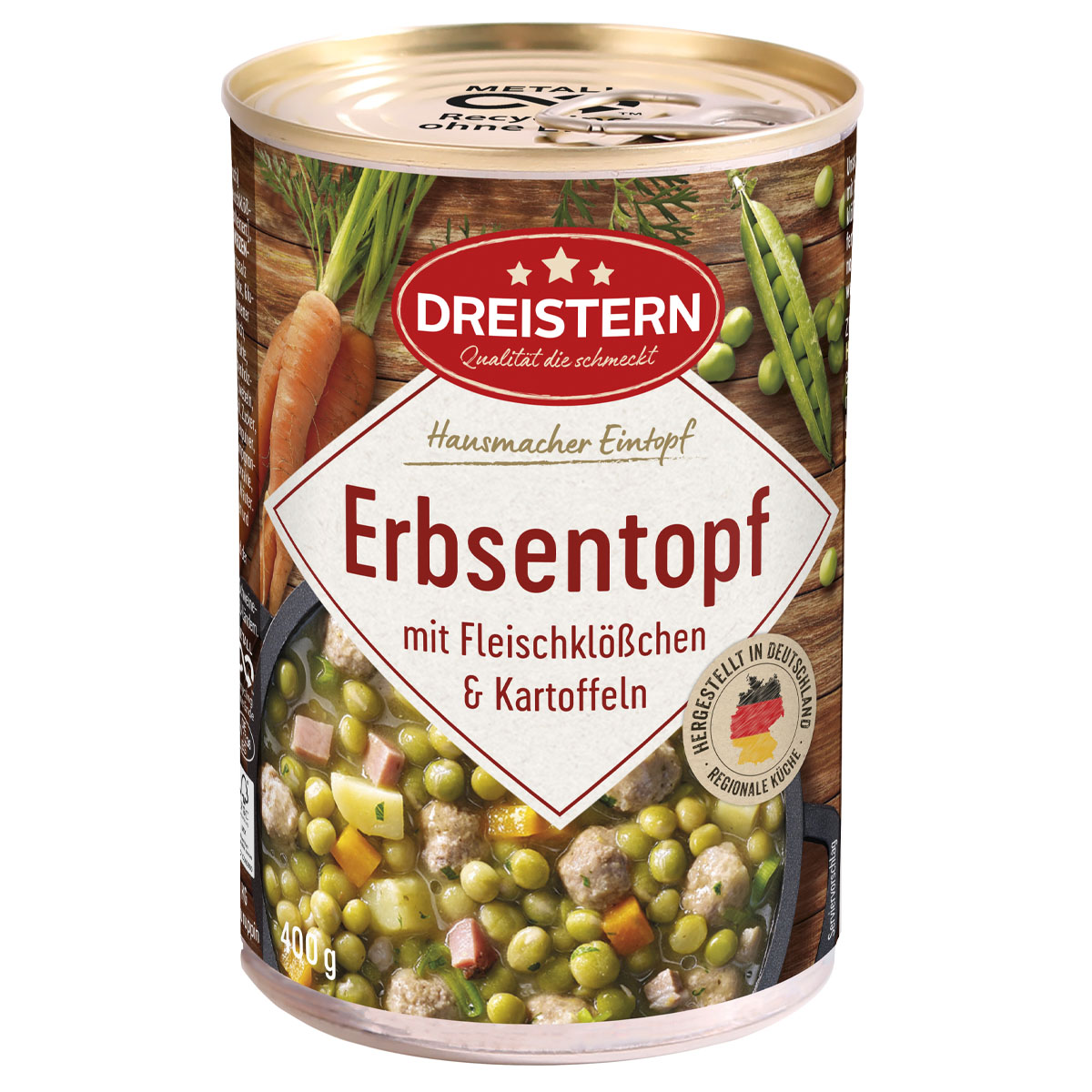 DREISTERN Erbsentopf mit Fleischklößchen & Kartoffeln 400g