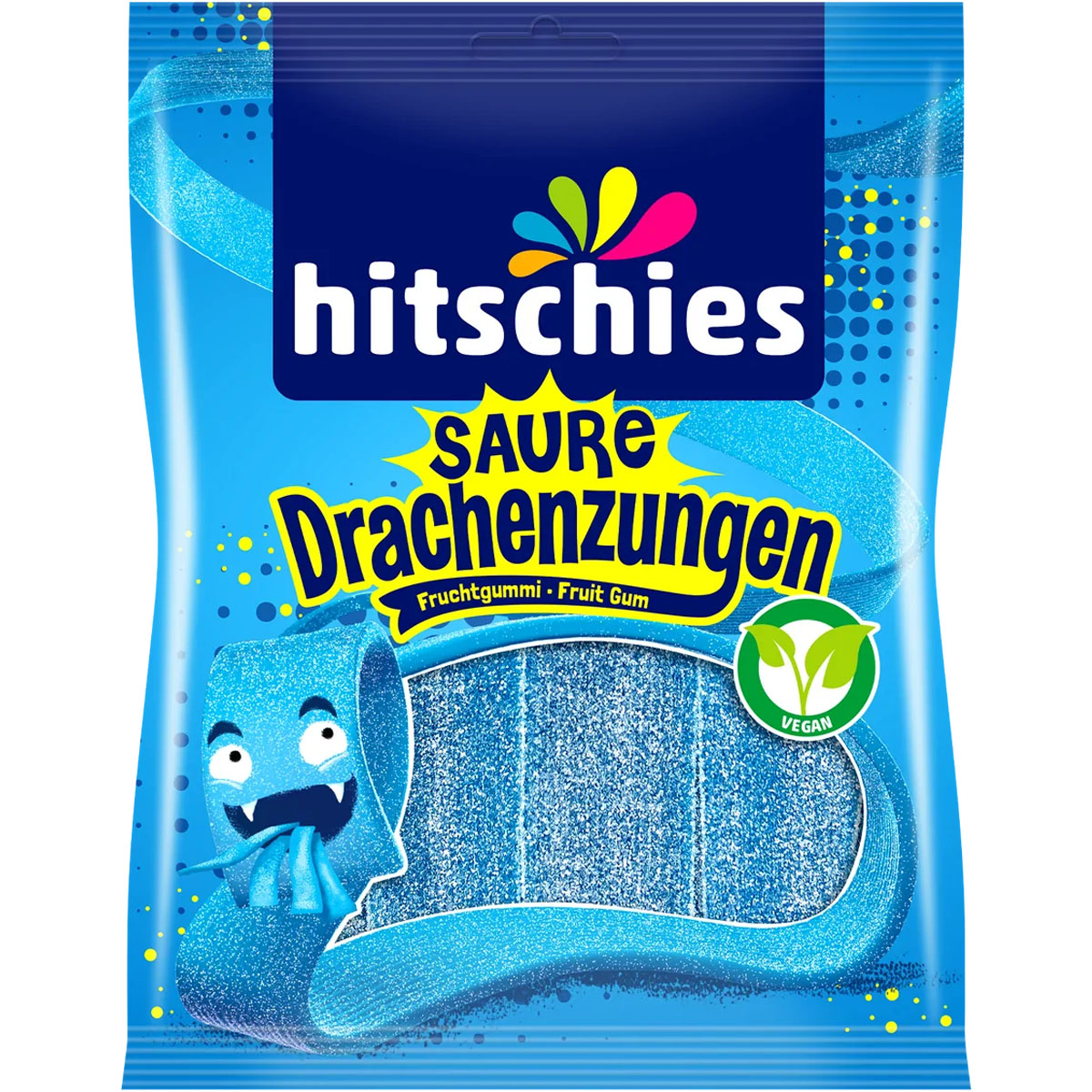 HITSCHIES Saure Drachenzungen Blau Fruchtgummi 125g