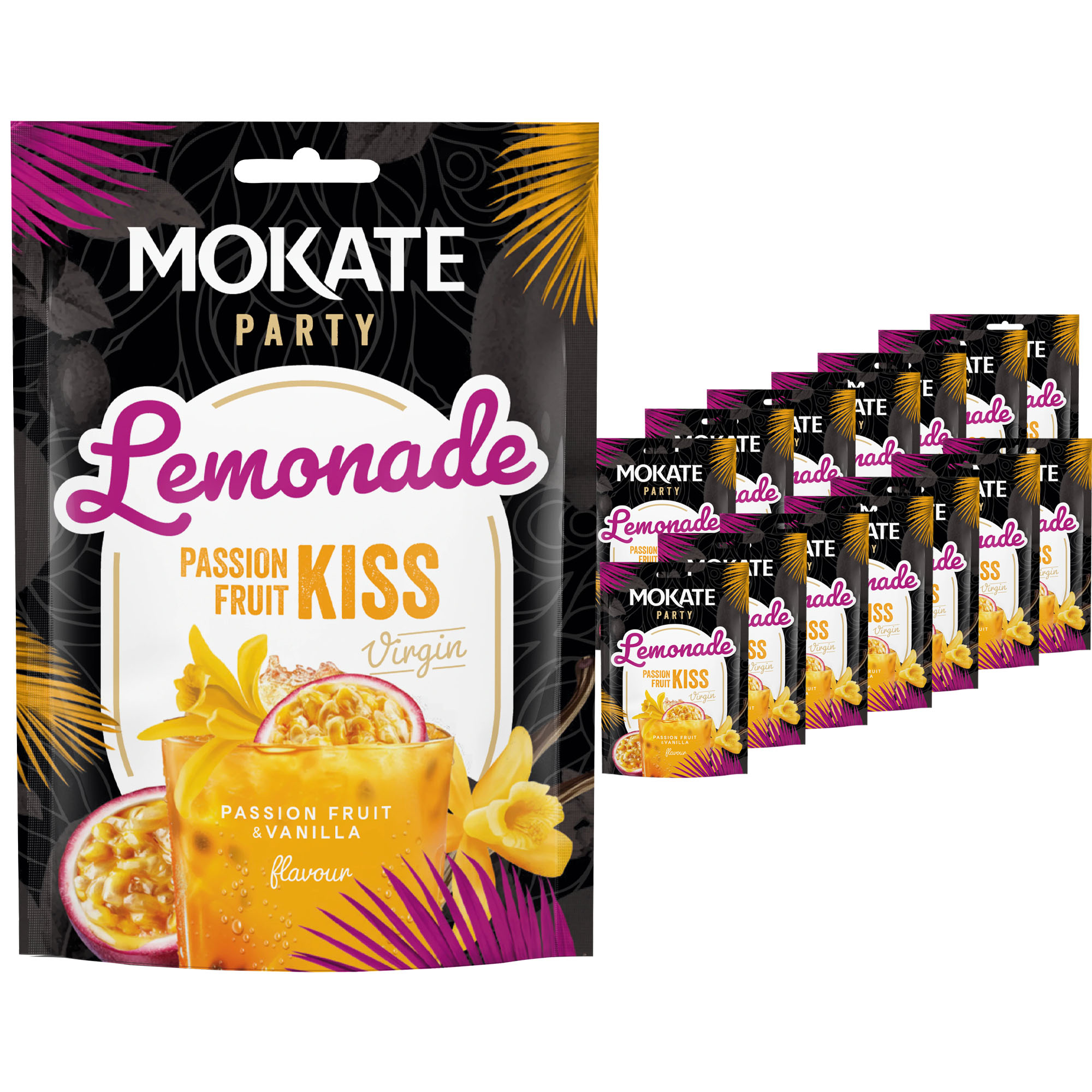 MOKATE Instant Getränkepulver Lemonade Passion Fruit Kiss 14er-Pack (14x40g)