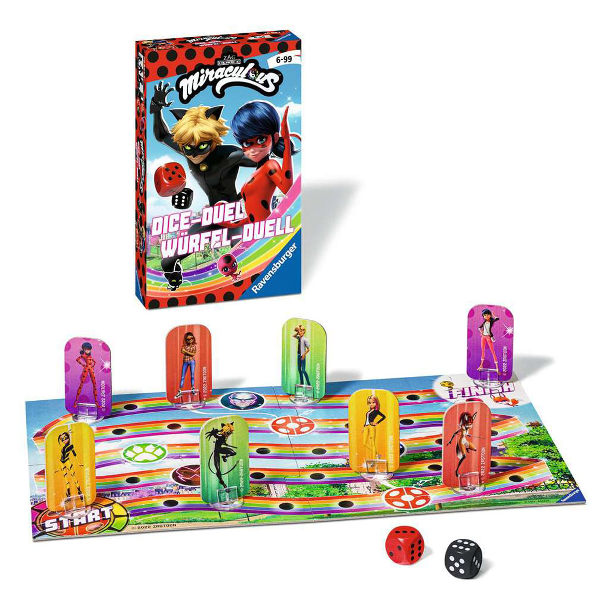 RAVENSBURGER Miraculous Würfel Duell