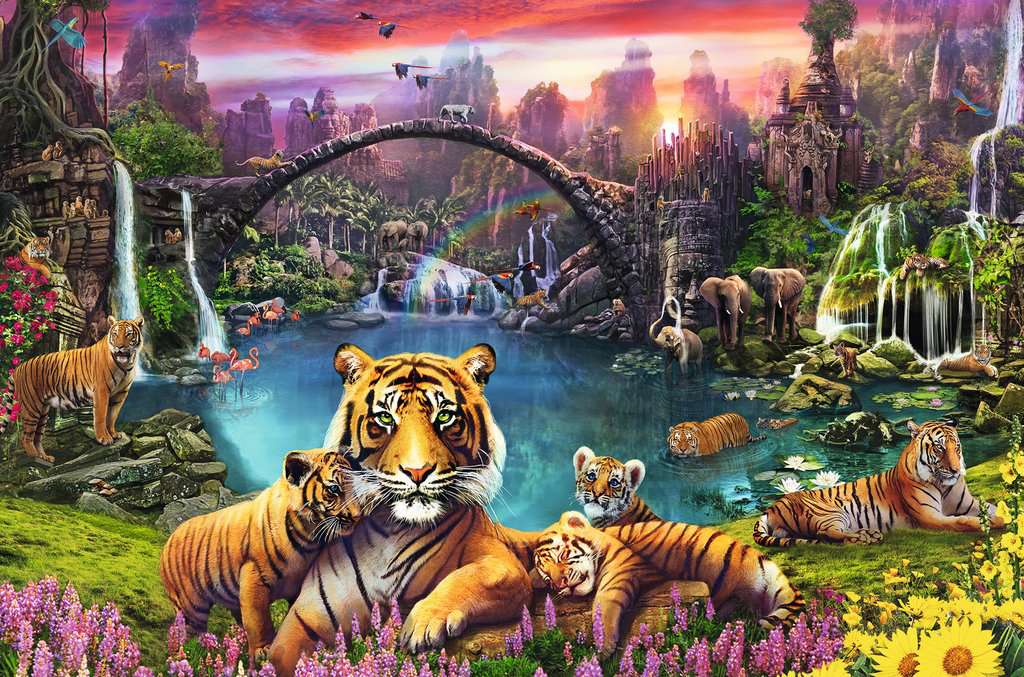 Ravensburger Puzzle - Tiger in paradiesischer Lagune, 3000 Teile