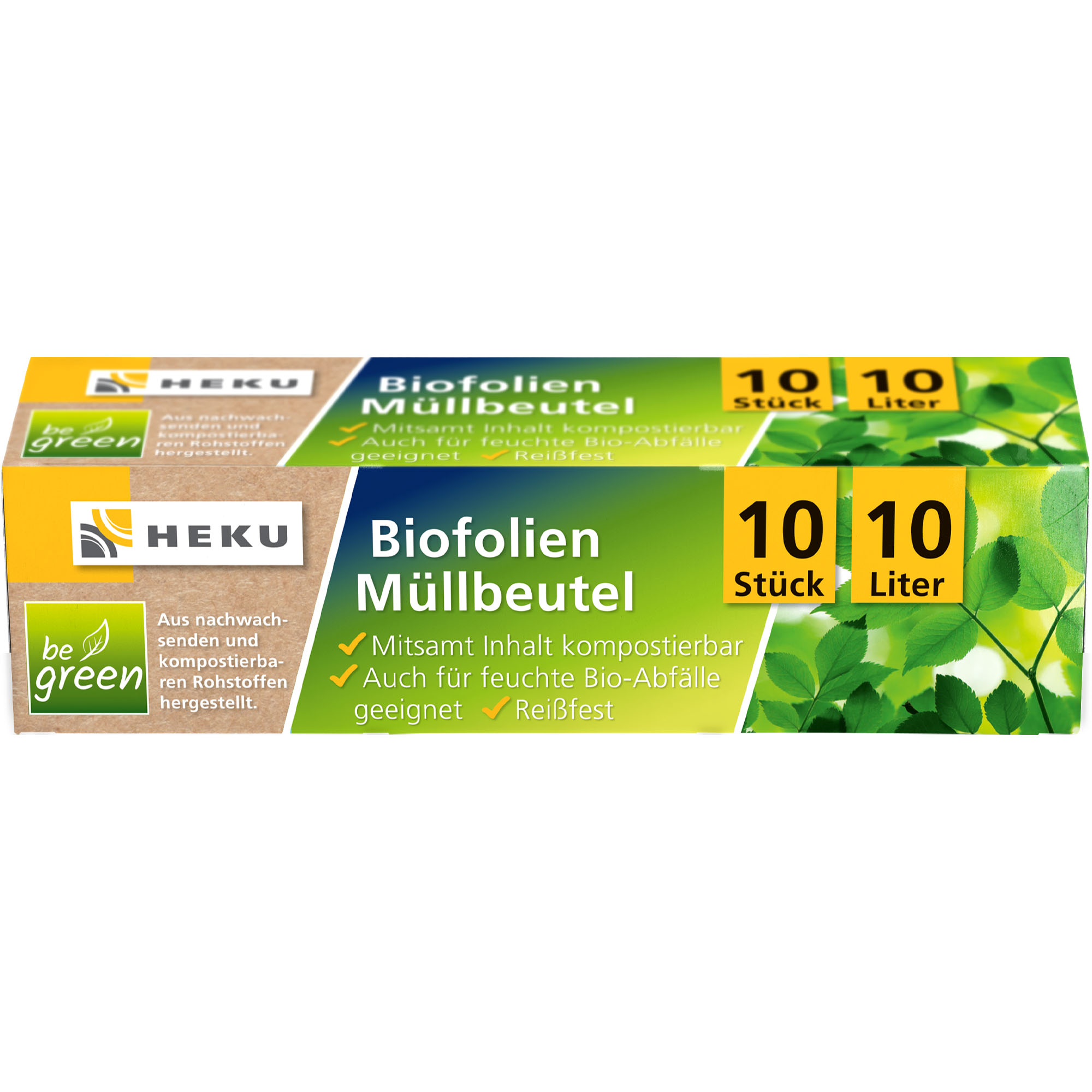 HEKU Biofolien Müllbeutel 10l, 10 Stück, 42x44cm