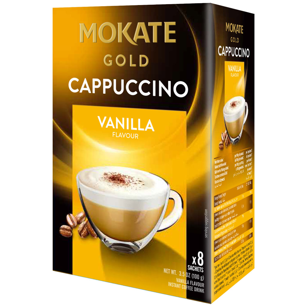 MOKATE Cappuccino Gold Vanilla Flavour 8x12,5g (100g)