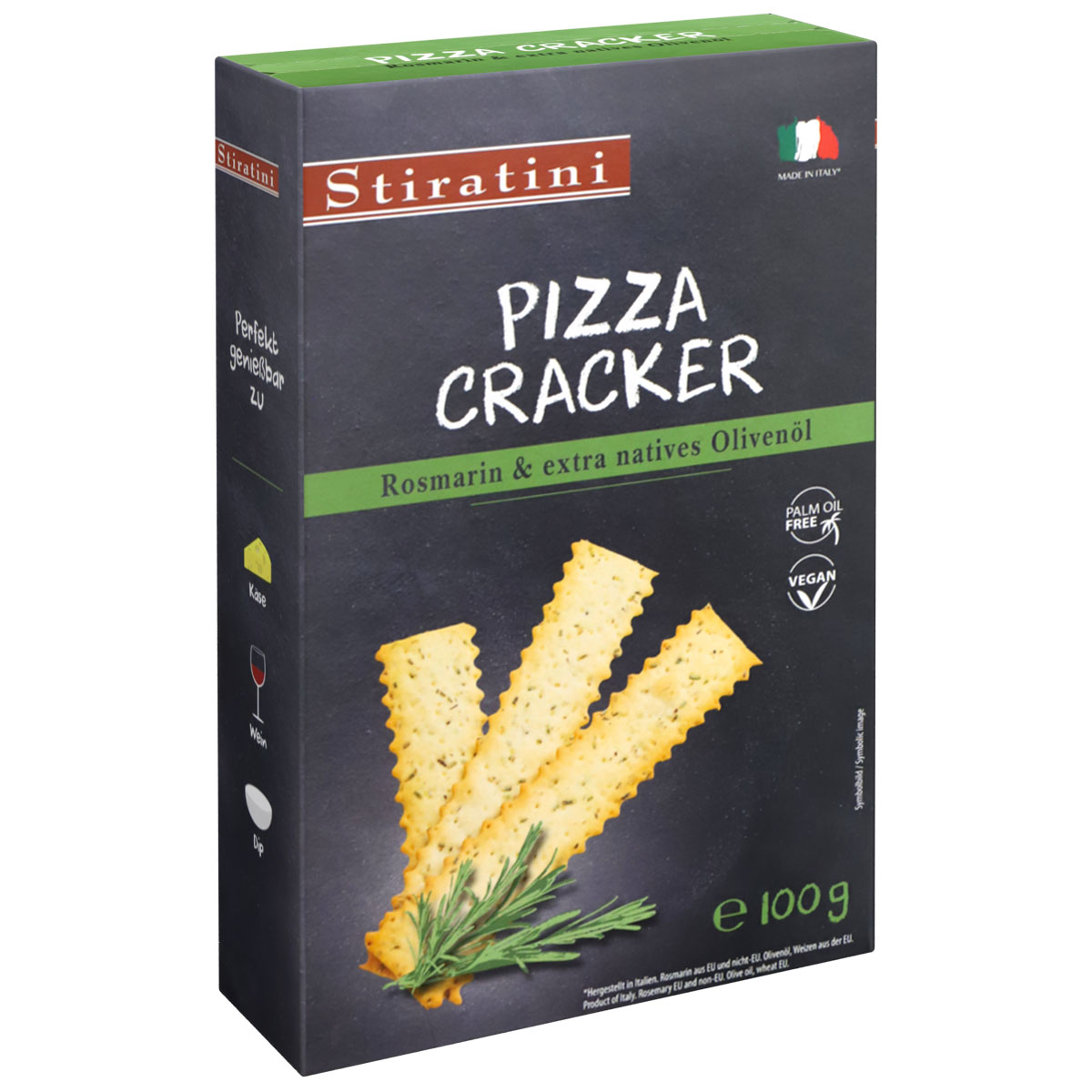 STIRATINI Pizza Cracker Rosmarin & extra natives Olivenöl 100g