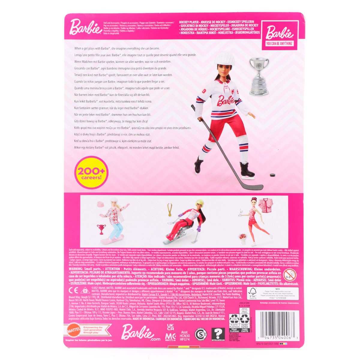 BARBIE - Hockey Player Puppe mit Zubehör