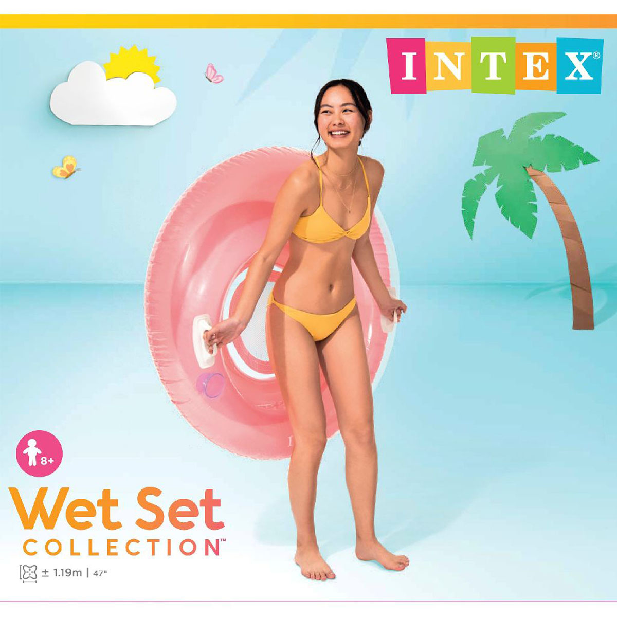 INTEX - Sit´n Lounge Pink 1,19m