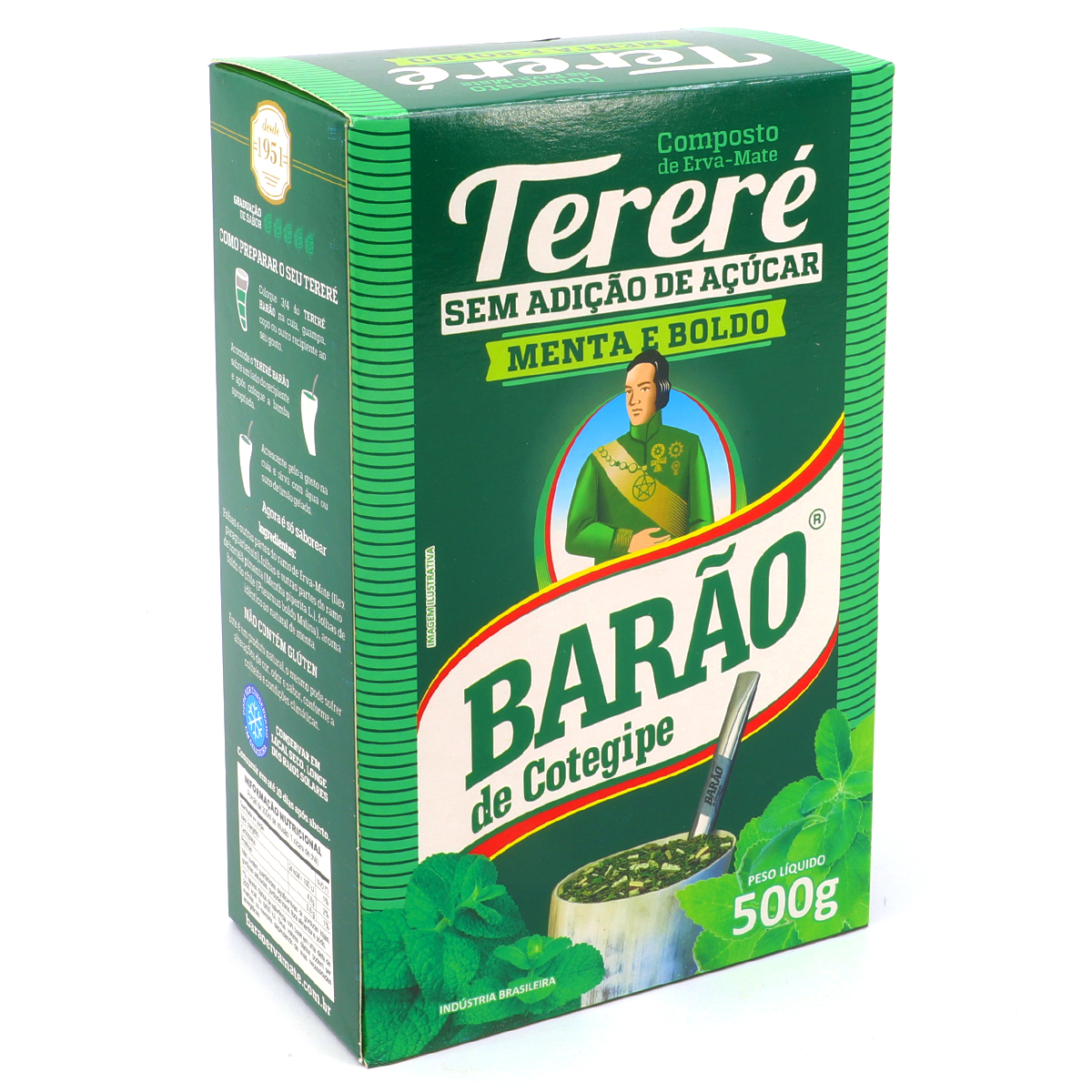 BARÃO Erva Mate-Tee mit Minze & Boldoblättern 500g