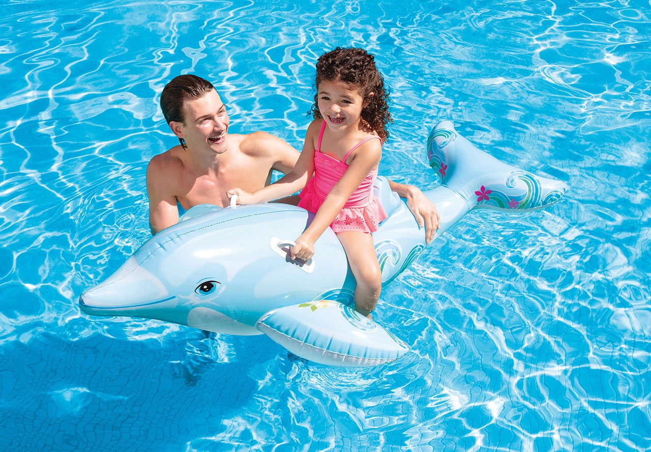 INTEX Reittier Delfin aufblasbares Wasserspielzeug 1,75x66cm