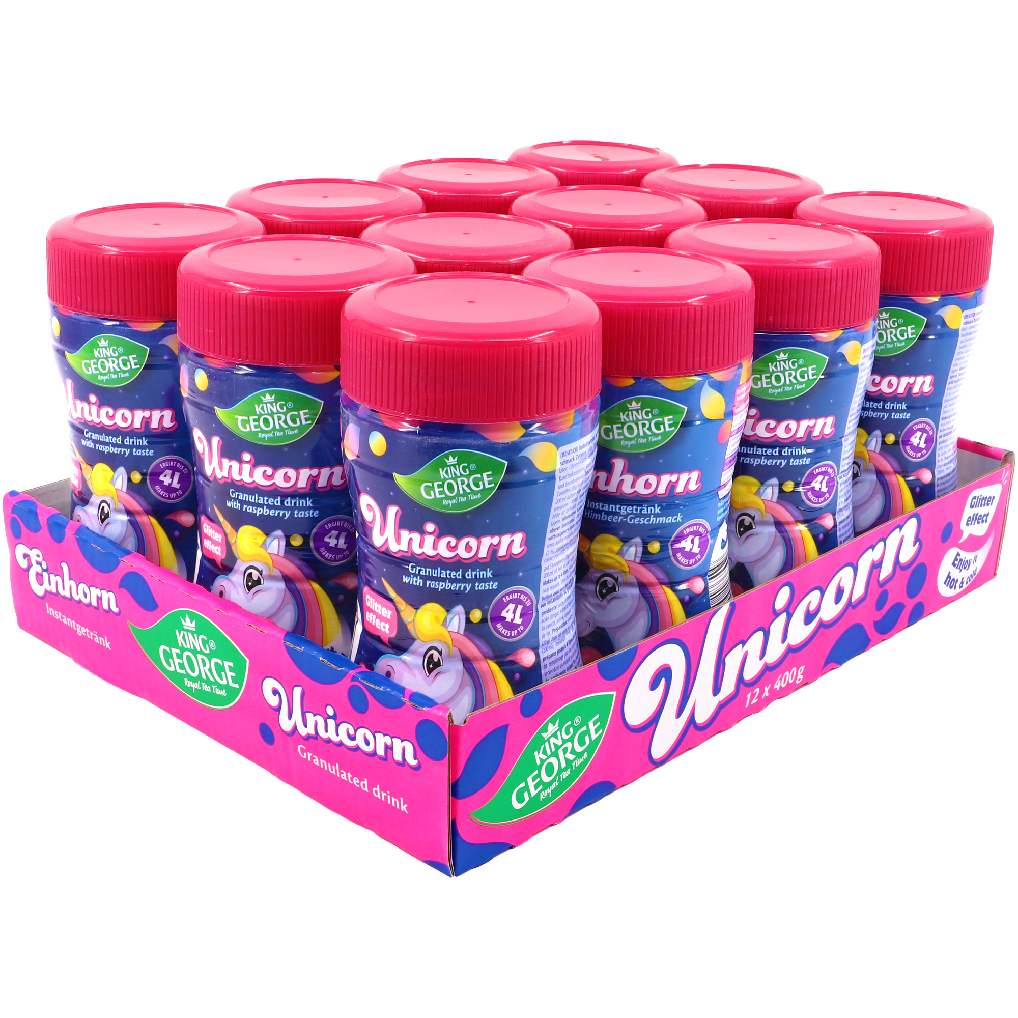 KING GEORGE Einhorn Instantgetränk Himbeergeschmack 400g