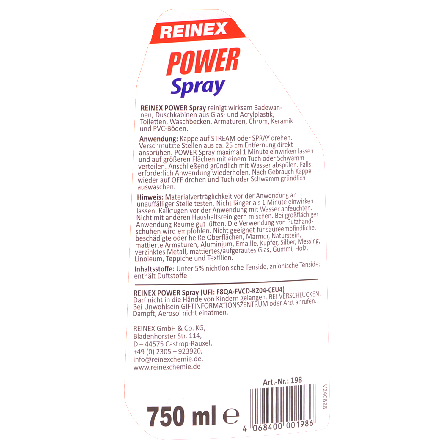 REINEX Power Spray 750ml