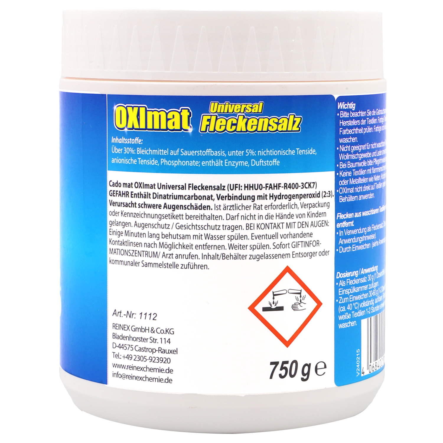 CADOMAT Oximat Universal Fleckensalz 750g