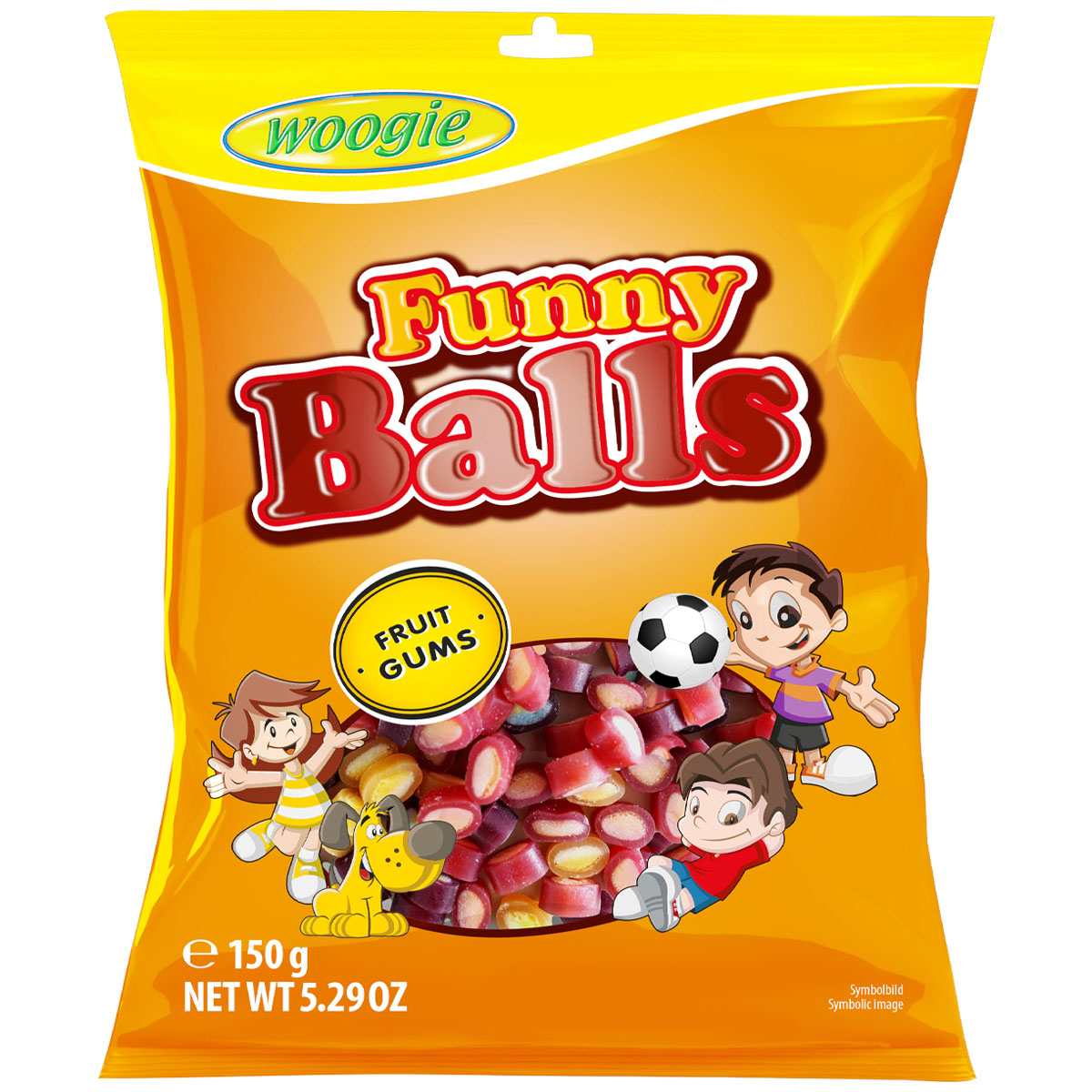 WOOGIE - Funny Balls Fruit Gums 150g