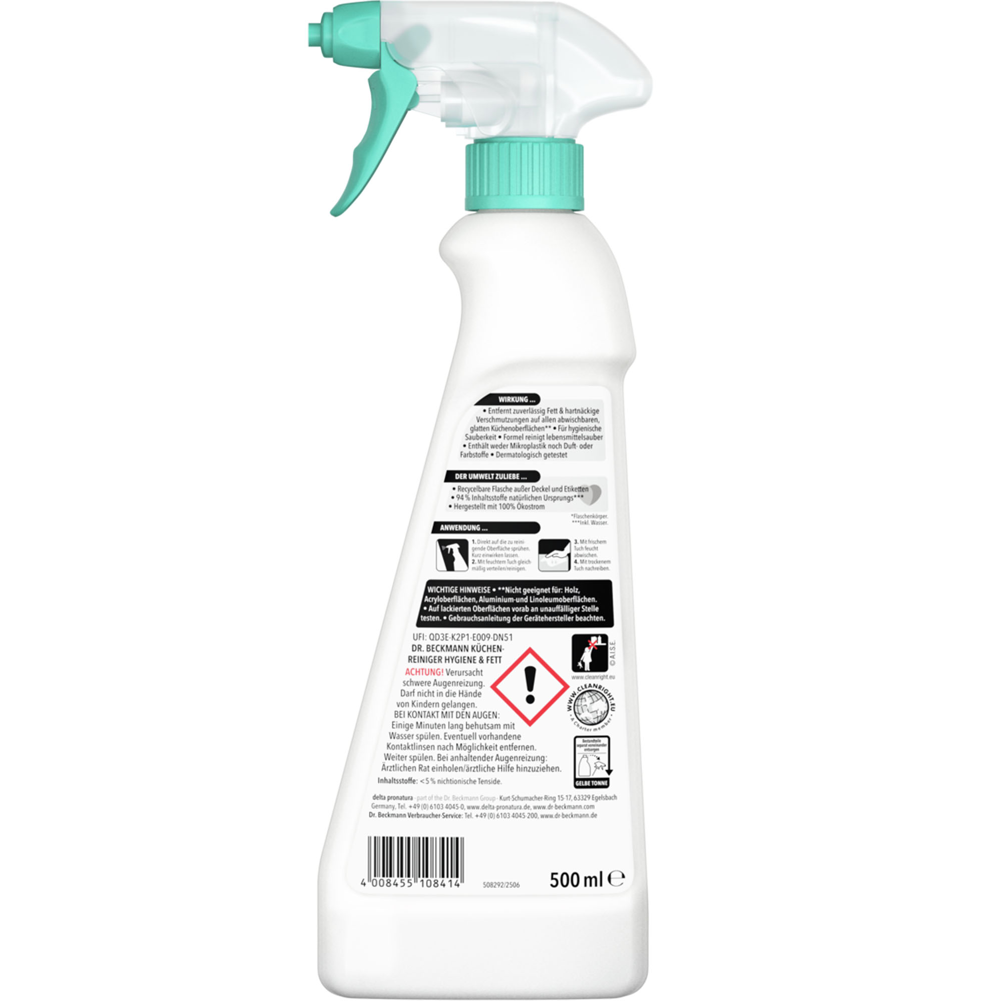DR. BECKMANN Küchen Reiniger Hygiene & Fett 500ml