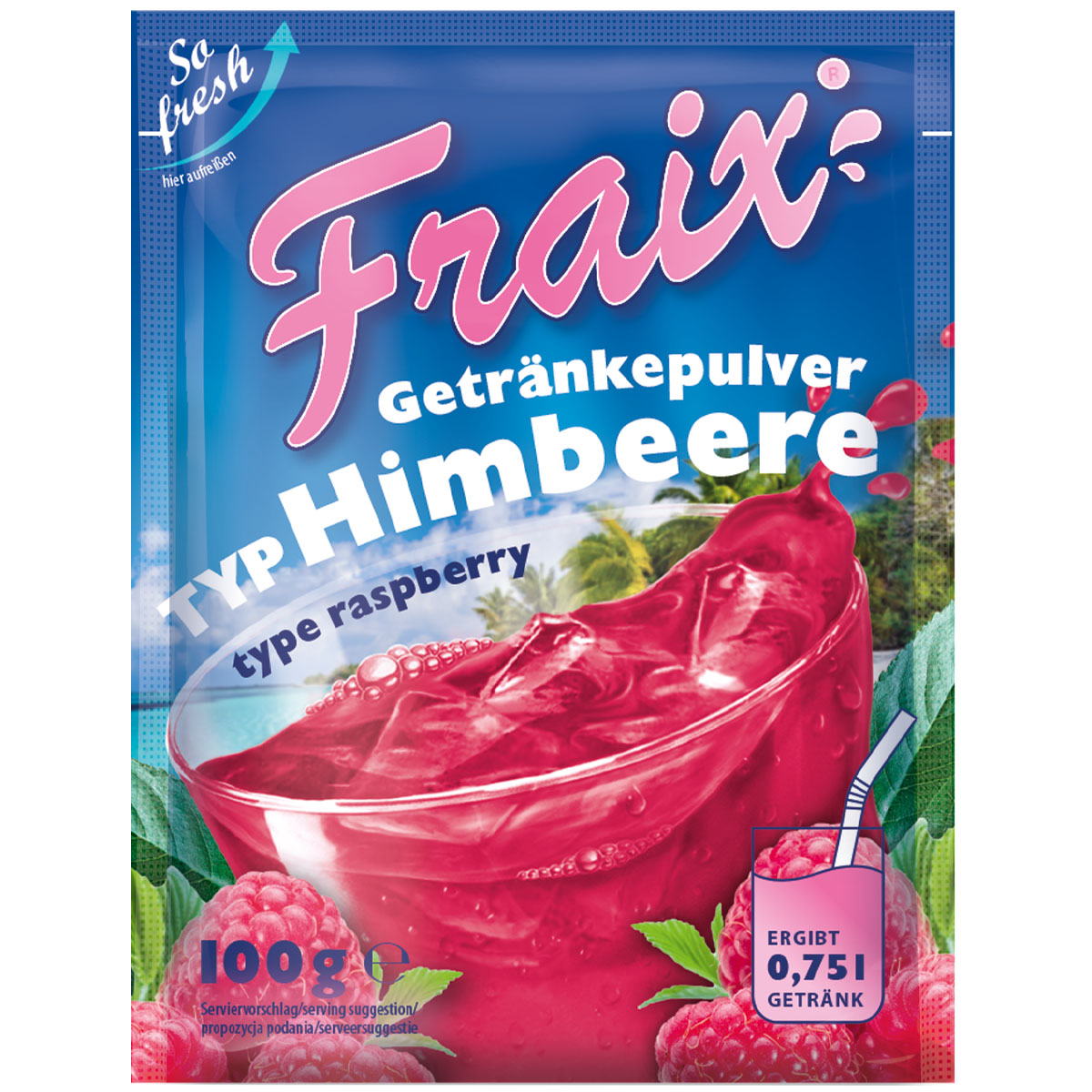 FRAIX - Getränkepulver Typ Himbeere 100g