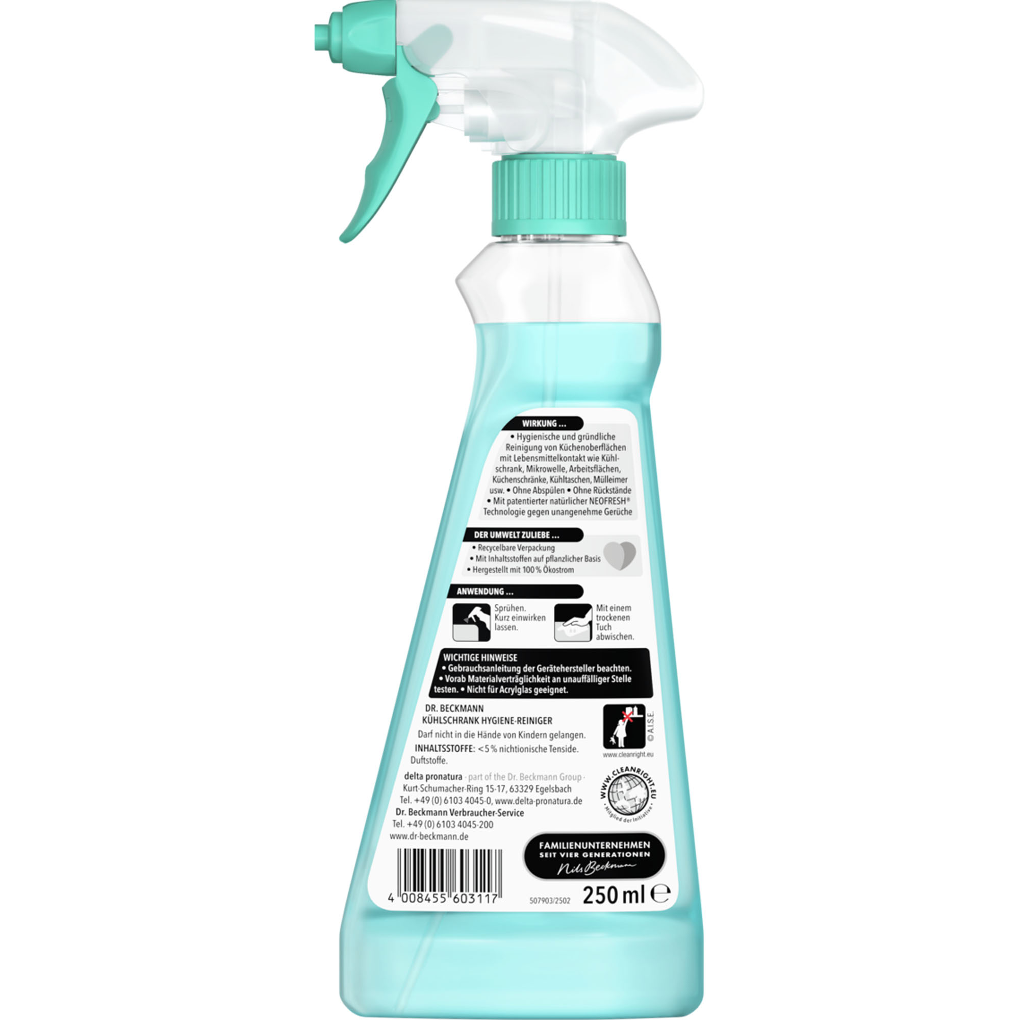 DR. BECKMANN Kühlschrank Hygiene-Reiniger 250ml