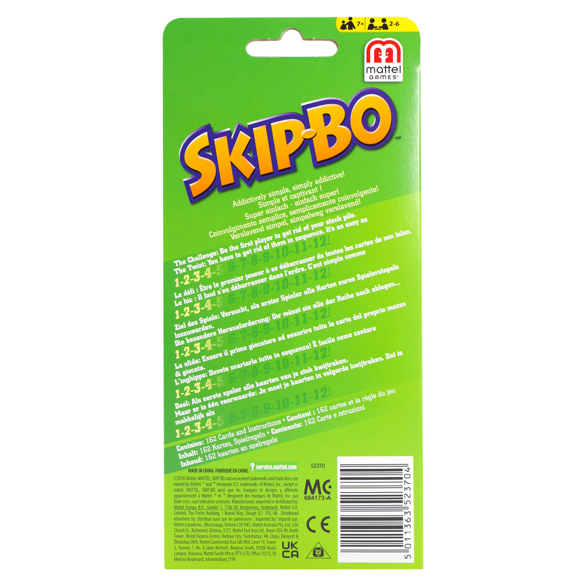 MATTEL GAMES Skip Bo Kartenspiel