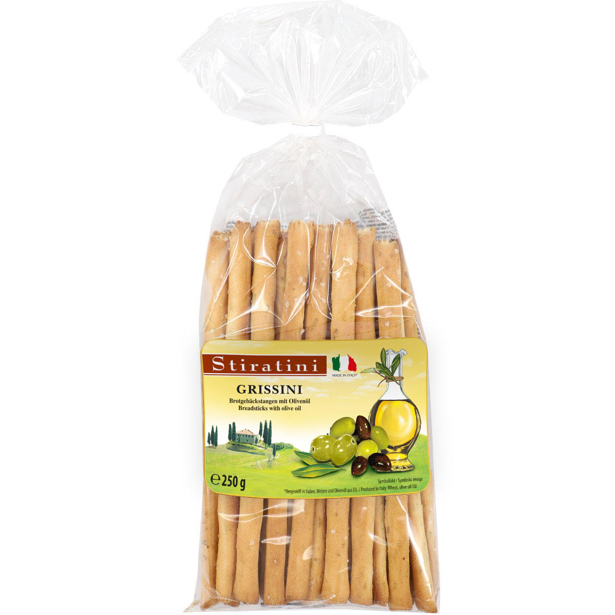 STIRATINI - Grissini Brotgebäckstangen mit Olivenöl 250g