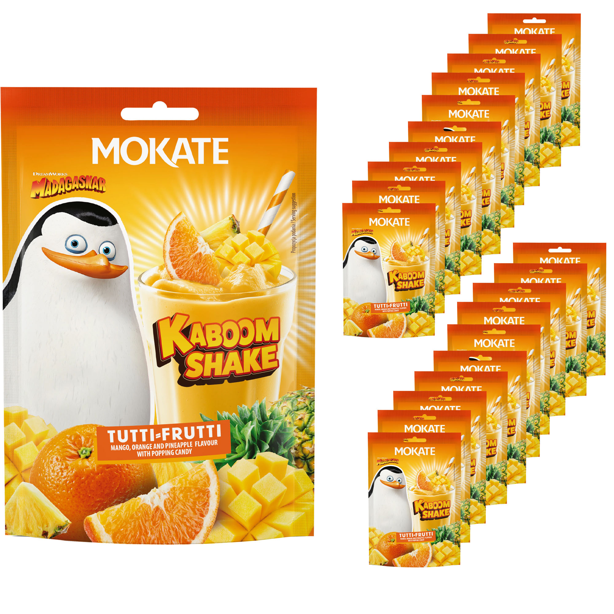 MOKATE Instant Getränkepulver Kaboom Shake Tutti-Frutti Flavour 20er-Pack (20x30g)