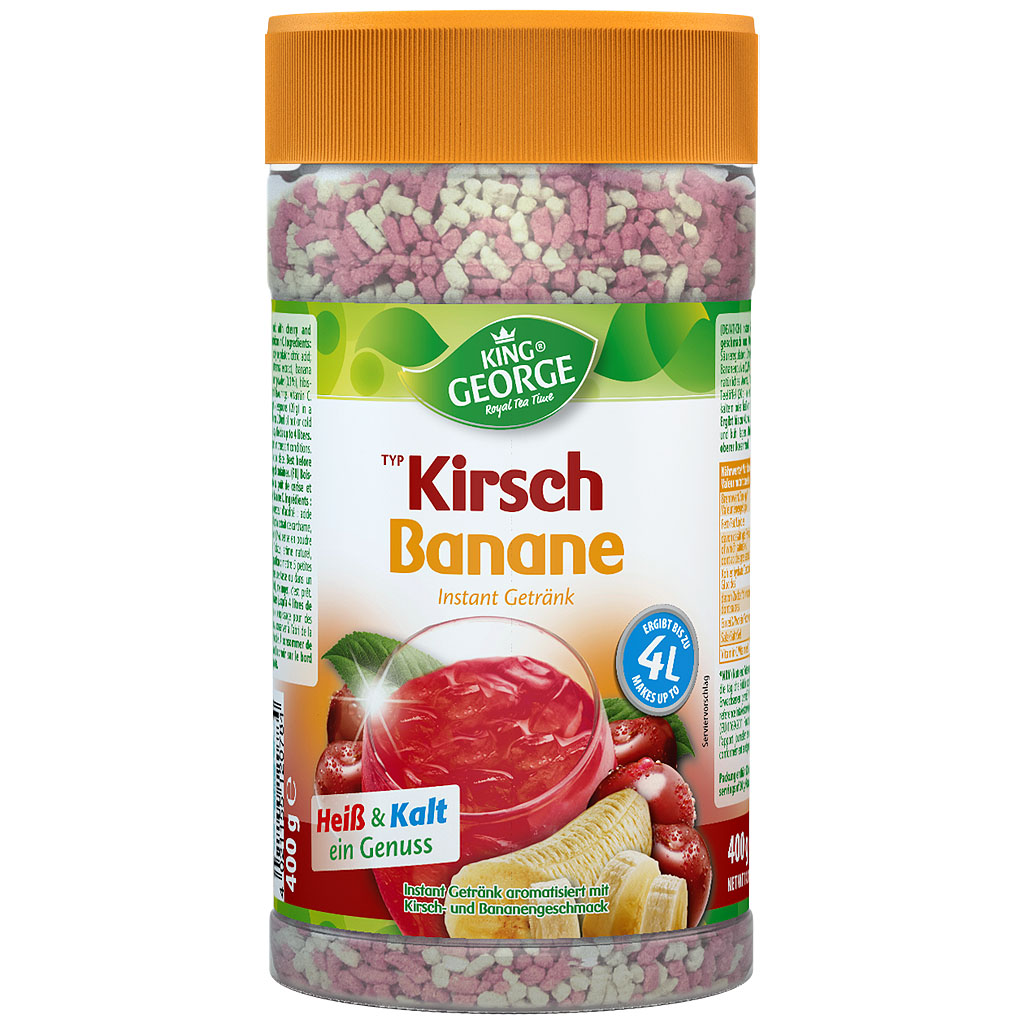 KING GEORGE Instantgetränk Typ Kirsch Banane 400g