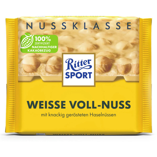RITTER SPORT Nussklasse Weisse Voll-Nuss 100g