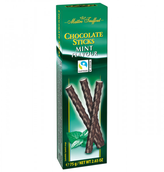Maître Truffout - Chocolate Sticks Mint Flavour 75g