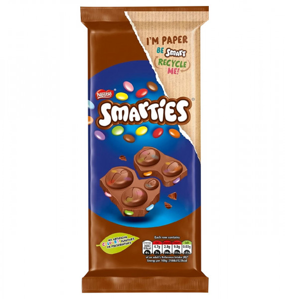 SMARTIES - Sharing Block Milchschokolade 90g